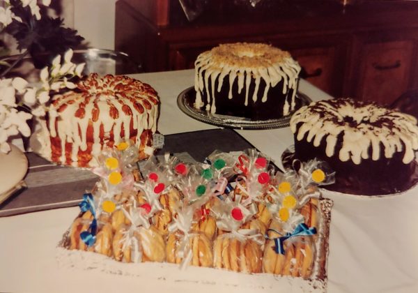 Cakes_Flores-Mantilla Dessert display from family party circa 1980s
